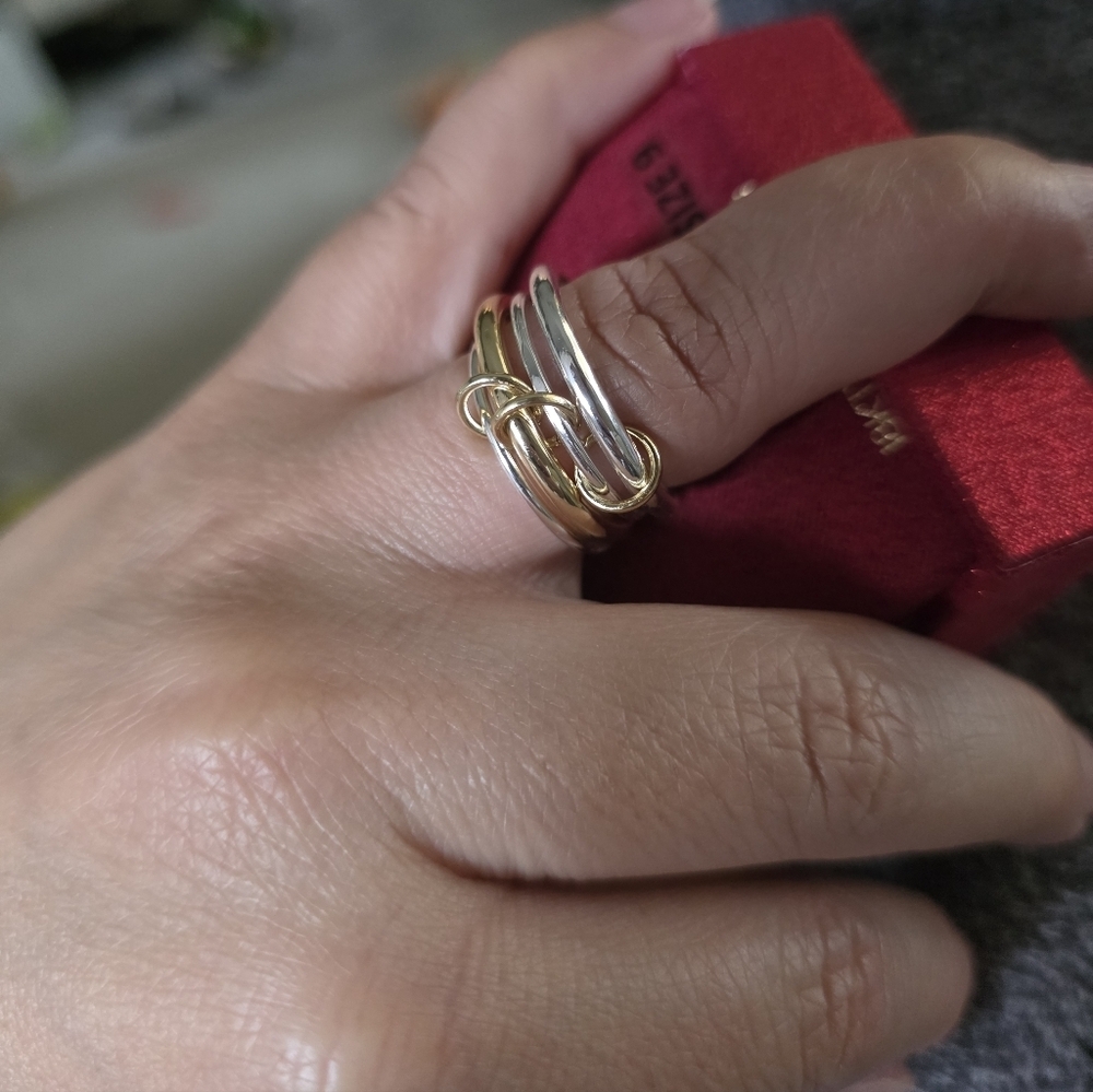 Mia Sarine 18kt Gold Plated Stakable Ring Size 9 - Picture 7 of 7